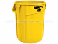 Mülleimer Rubbermaid Brute Container gelb 76 L mit Handgriffen, sehr