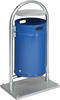 Mülleimer VAR RB 006 Rohrbogenständer 60 L enzianblau mit Dach, mit