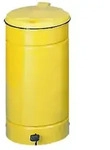 Treteimer VAR EURO-Pedal Tretabfallsammler 60 L gelb gro&szlig;volumig, f&uuml;r den...