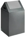 Abfallsammler VAR WSG 40 S antik-silber 43 L silber mit Einwurfklappe in silber,