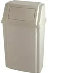 Wandm&uuml;lleimer Rubbermaid Profile mit Pushdeckel beige 57 L geeignet als