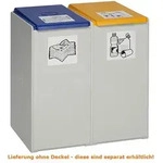 VAR Kunststoffcontainer 2-fach 40 L M&uuml;lltrennsystem mehrfach ausgezeichnetes...