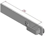 Hymer Wandhaken gerade aus Stahl Passend f&uuml;r Holm 60 &times; 24 mm