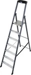 Krause 124210, Trittleiter Krause Sepro eloxiert - 7 Stufen einseitig besteigbare