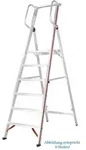 Stufen Stehleiter Hymer 4 Stufen mit Handlauf Plattformabmessung: 440 mm breit, 400