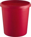 Helit 86052411, Papierkorb Helit 18 L rot Runder M&uuml;lleimer ohne Deckel