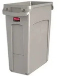 Rubbermaid Slim Jim mit Luftschlitzen 60 L beige M&uuml;lleimer feste, gegossene...