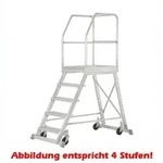 Podestleiter Hymer Podesttreppe einseitig begehbar 3 Stufen fahrbar,...