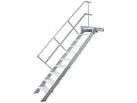 Treppenleiter Hymer stationär mit Podest 15 Stufen 1000 mm 45° Treppenneigung...