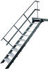 Treppenleiter Hymer stationär mit Podest 5 Stufen 600 mm 45° Treppenneigung...