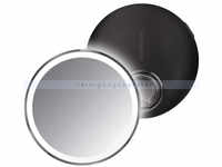 Kosmetikspiegel Simplehuman Sensorspiegel 10cm ST3030 Edelstahl schwarz, m....