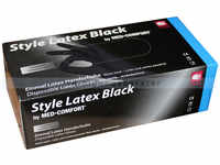 Latexhandschuhe Ampri Black Ninja XS puderfreie Latexhandschuhe, 100 Stück/Box
