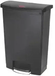 Treteimer Rubbermaid Slim Jim Kunststoff schwarz 90 L Tretabfallbeh&auml;lter mit...