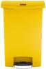 Treteimer Rubbermaid Slim Jim Kunststoff gelb 90 L Tretabfallbehälter mit Pedal an