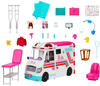 Barbie Puppenfahrzeug "2-in-1 Krankenwagen", Licht und Sound, mehrfarbig