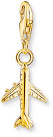 Thomas Sabo Damen Charm Flugzeug, 750er Gelbgold, GOLD, 2,9 CM