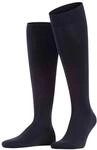 FALKE Family Kniestr&uuml;mpfe, Rippb&uuml;ndchen, weich, f&uuml;r Herren, blau, 39-42