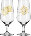 RITZENHOFF Bierglas-Set #1 + #2, Andreas Preis, gold|transparent, 374 ML