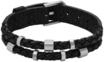 FOSSIL Herren Armband "JF04473040", Leder/Edelstahl, SCHWARZ