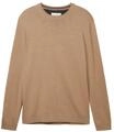 TOM TAILOR Pullover, Rundhals-Ausschnitt, Rippb&uuml;ndchen, f&uuml;r Herren, beige, XXL