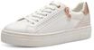 Tamaris Sneaker, Lederoptik, Rei&szlig;verschluss, f&uuml;r Damen, wei&szlig;|gold, 36