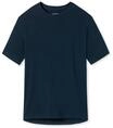 SCHIESSER Schlafanzug Shirt kurzarm Mix & Relax Organic Cotton, blau, 34