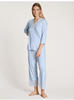 CALIDA Elegant Dreams Schlafanzug, 3/4-Arm, Spitze, für Damen, blau, L