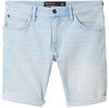 DENIM TOM TAILOR Jeans-Shorts, Used-Waschung, Five-Pocket, für Herren, blau, XL