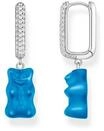 Thomas Sabo Gro&szlig;e Einzel-Creole mit Goldb&auml;r Blau, silberfarben, 99