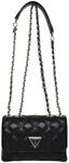 GUESS Umh&auml;ngetasche, Kunstleder, Magnetverschluss, f&uuml;r Damen, schwarz, 99