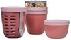 MEPAL Lunchpot, Fruitpot und Snackpot Ellipse 3er Set, rosa|rot, 99