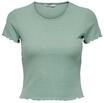 ONLY&reg; T-Shirt, Wellsaumkante, Cropped Fit, f&uuml;r Damen, gr&uuml;n, L
