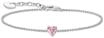 Thomas Sabo Armband mit pinkfarbenem Zirkonia-Herz, silberfarben, 19 CM