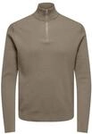 ONLY & SONS Strickpullover, Troyer, f&uuml;r Herren, grau, L