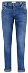 CARTOON Boyfriend-Hose mit Nieten, blau, 34