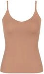 sloggi Zero Feel 2.0 Top, nahtlos, V-Ausschnitt, f&uuml;r Damen, beige, XXL