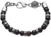 DIESEL&reg; Herren Armband "DX1163040", Edelstahl/Achat, schwarz/silber