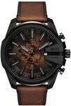 DIESEL&reg; Diesel Herren-Armbanduhr Mega Chief Slim Chronograph, braunes Leder, DZ4692,