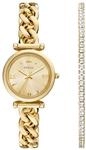 FOSSIL Damen Uhren-Set "ES5387SET", Armbanduhr, Armband, GOLD
