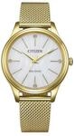 CITIZEN&reg; Damen Armbanduhr "EM1222-87A", wei&szlig;|gold, 99