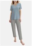TOM TAILOR Pyjama, V-Ausschnitt, f&uuml;r Damen, blau, 36