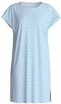 CALIDA Damen Kurzarm-Nachthemd, L&auml;nge 95cm Lovely Nights, blau, L