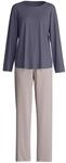 CALIDA Damen Pyjama, lang Cotton Special, blau, L