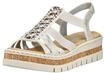 rieker Sandalen V4918-90, Keilabsatz, f&uuml;r Damen, silber, 36