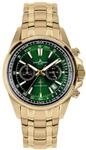 JACQUES LEMANS Herren Chronograph " 1-2117", GOLD/GR&Uuml;N, 99