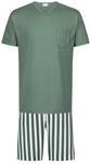 mey Schlafanz&uuml;ge PALM STRIPES, Brusttasche, f&uuml;r Herren, gr&uuml;n, M