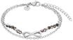 TOM TAILOR Armband f&uuml;r Damen, Edelstahl, Glas | Infinity, Blau, 20