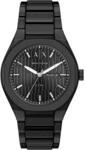 Armani Exchange Herrenuhr Sync Day-Date, schwarzer Edelstahl, AX4301, Schwarz, 99