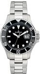 DUGENA Sportliche Armbanduhr Diver, silber/schwarz