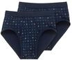 SCHIESSER Slip, 2er-Pack, Baumwolle, f&uuml;r Herren, blau, XL